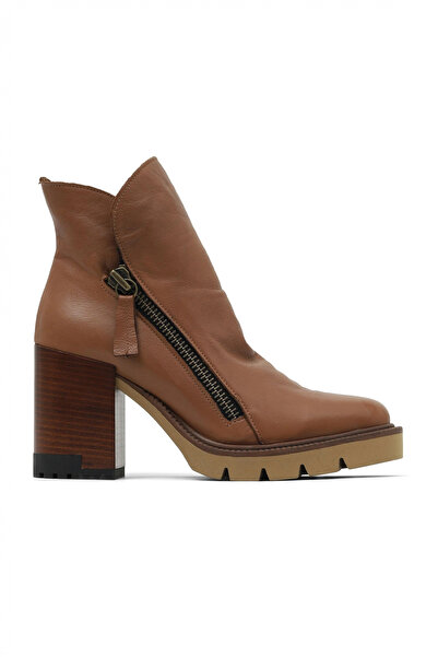 Bueno Shoes Brown Amf Leather Women's Heeled Boots 01Wz0801
