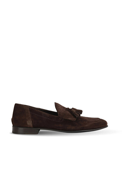 Bueno Shoes حذاء كاجوال رجالي من جلد الغزال البني 10ma229556