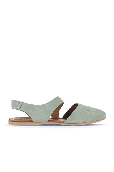 Bueno Shoes Green Open Alf Suede Γυναικεία Flat Σανδάλια 01wa5806