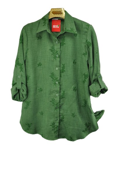 elma abone Worked Linen Shirt