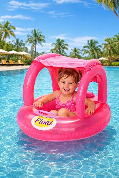 RAMEH Gölgelikli Tenteli Çocuk Deniz Simiti Baby Float Bebek Deniz Simiti 0-3...