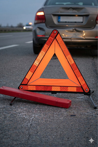 Autobase مثلث عاكس الساق المعدنية صندوق قابل للطي تحذير عاكس