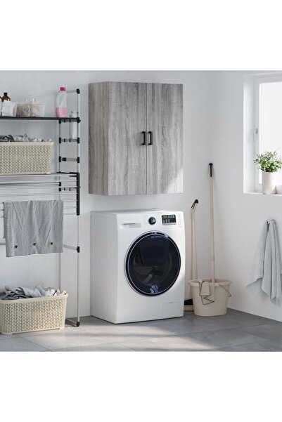 Concept Dulap montat pe perete, gri sonoma, 69,5x34x90 cm