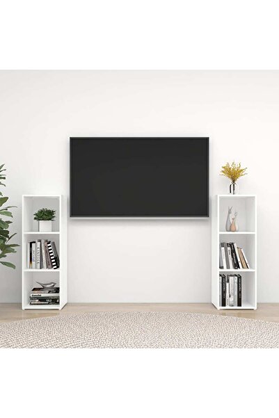 Concept Comode TV, 2 buc., alb, 107x35x37 cm, PAL