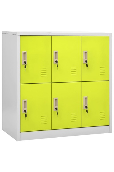 Concept Dulap vestiar, gri deschis și verde, 90x45x92,5 cm, oțel