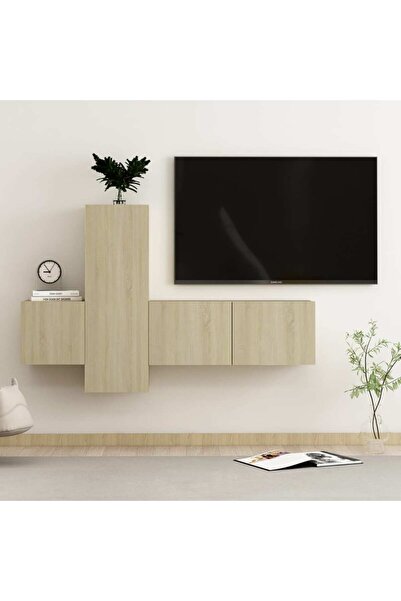 Concept Set de dulapuri TV, 3 piese, stejar sonoma, PAL