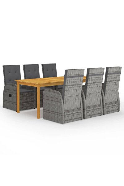 Concept Set mobilier pentru grădină, 7 piese, gri