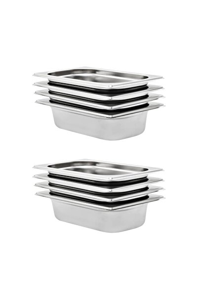 Concept Recipiente Gastronorm 8 buc. GN 1/4 65 mm oțel inoxidabil