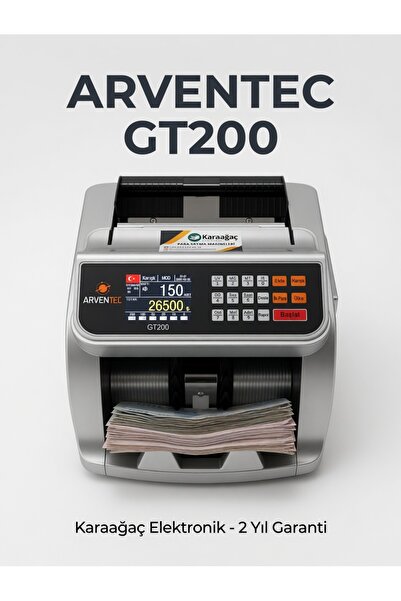 Karaağaç Elektronik Arventec Gt200 Tl-Euro Para Sayma Makinesi Cıs Özellikli