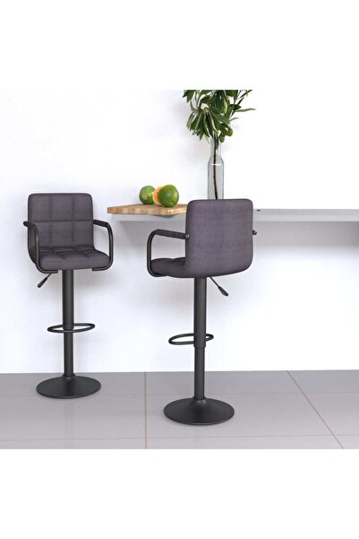 Concept Scaune de bar, 2 buc., gri taupe, material textil