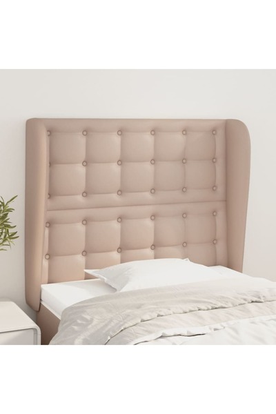 Concept Tăblie pat cu aripioare cappuccino 93x23x118/128 cm piele