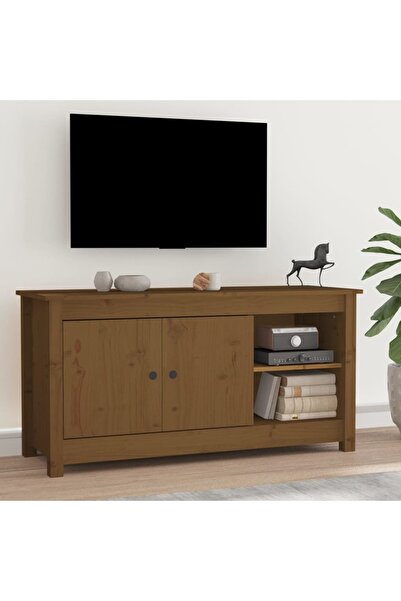 Concept Comodă TV, maro miere, 103x36,5x52 cm, lemn masiv de pin