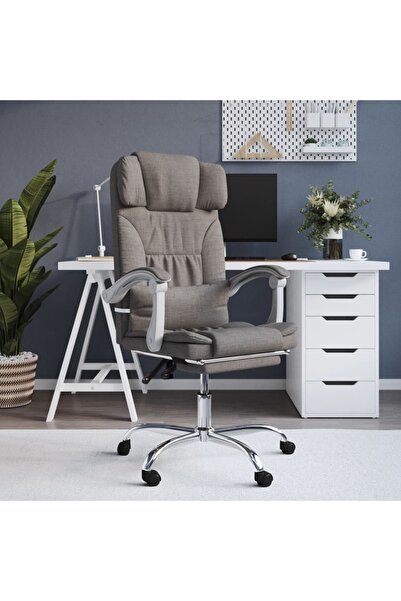 Concept Fotoliu de birou rabatabil cu masaj, gri taupe, textil