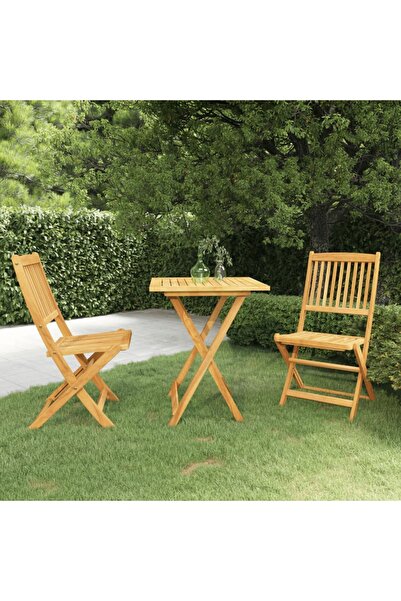 Concept Set mobilier grădină, pliabil, 3 piese, lemn masiv acacia