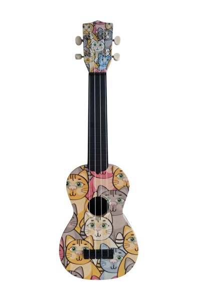gonzales XU-21 SOPRANO UKULELE KEDİ DESENLİ