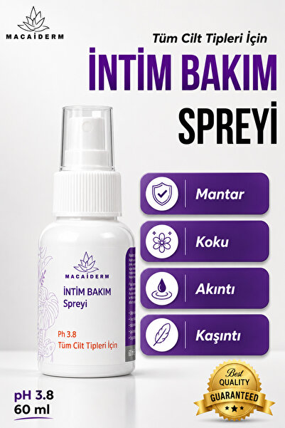 Macaiderm pH Dengeli,İntim Bakım Spreyi,koku, Akıntı Hassas Bölge Günlük Temi...