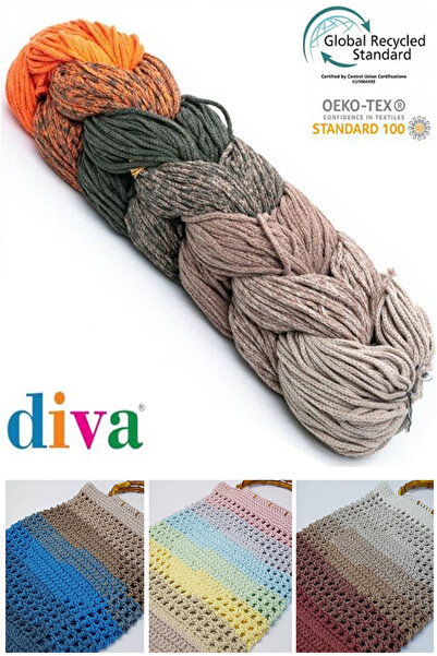 Diva İplik Puzzle din macrame din bumbac Diva 007
