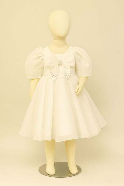 Miss Hely Girls Kids Girl's 3094 Bow Detail Short Dress for Evening Gkmh0019