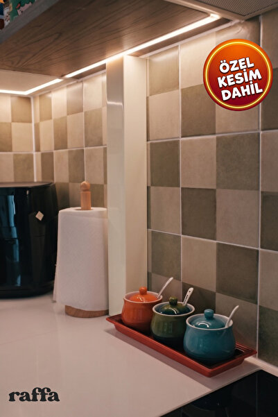 Raffa Doğalgaz Borusu Gizleme Kanalı 6x6 Beyaz - Yapışkanlı Boru Kapatıcı (Öz...
