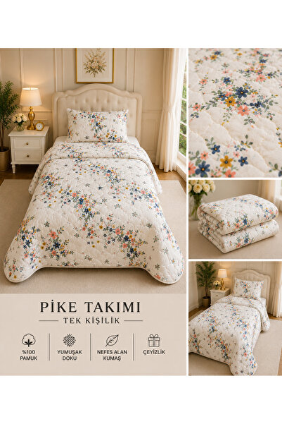 tekstilfabic Bedspread Single Pike & Blanket & Thin Quilt