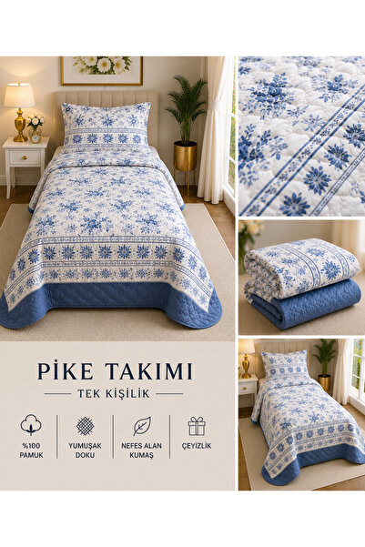 tekstilfabic Bedspread Single Pike & Blanket & Thin Quilt