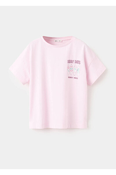 MANGO Kids Kayık desenli pamuklu tişört