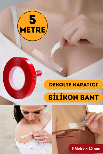 WAPPA 5 METRE Dekolte Bandı Yüksek Mukavemetli Çift Taraflı Dekolte Bandı Ban...