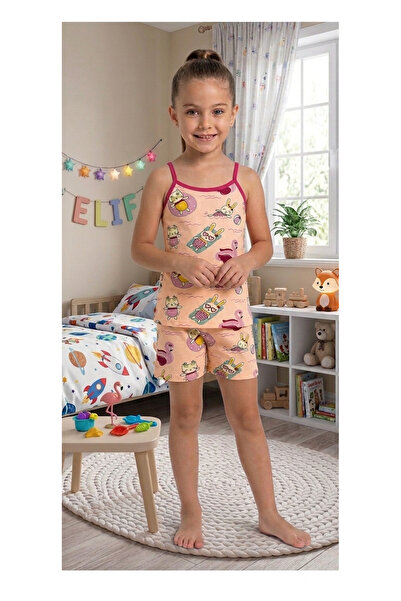 elmas kids Set boxer pentru fete din bumbac liliac iepure lebădă cu model