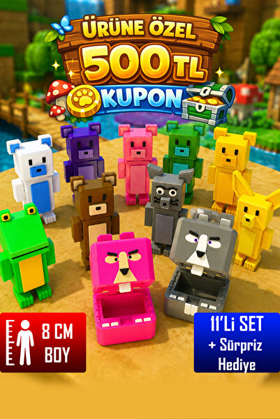 YAGLİZ Super Bear Adventure Baaren Ayı Figür Seti – Eklemleri Hareketli Oyunc...