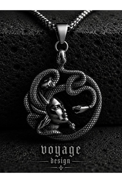 daisybydaisy Antik Renk Paslanmaz Çelik Mitolojik Sanat, Özel Tasarım Yılan F...