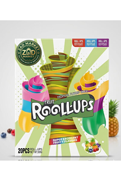rollups seasonic حلاوة رول اب بنكهة فواكة تروبيكال 20 حبة * 15 ج