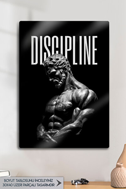DekorHane Metal Print - Discipline, Sculptură, Motivație Fitness, Pictură Dec...