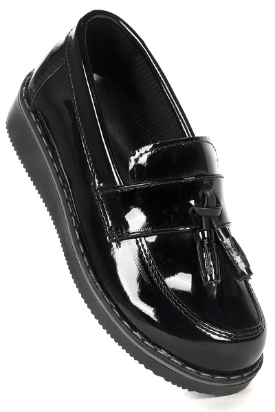 Kiko Kids Παπούτσια σχολικής περιτομής Cision λουστρίνι με παπιγιόν