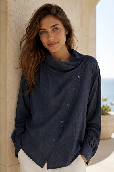 ABBRA Women's Button-Down Shirt