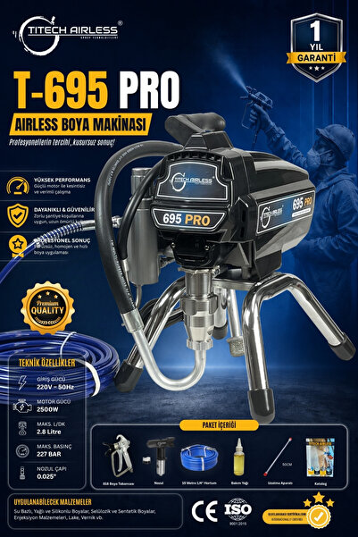 Titech Airless T-695 Elektrikli Airless Boya Makinası - Dijital