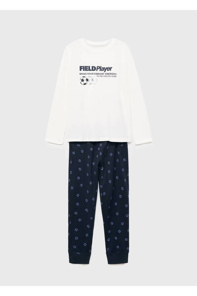 MANGO Kids Pijama lungă cu imprimeu de iepuri