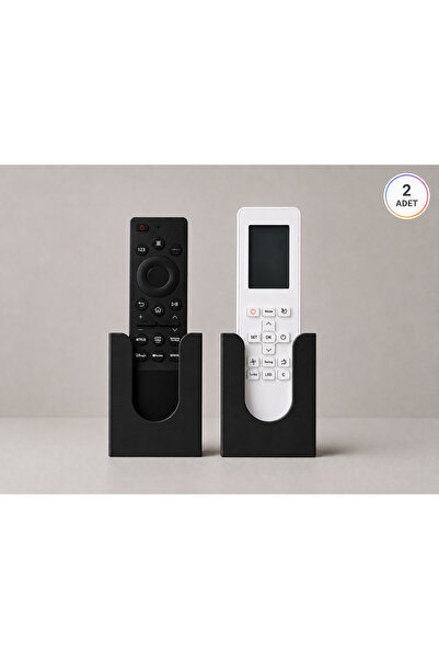 Nebron Duvara Monte Kumanda Tutacağı (5,5X3 CM İÇ ÖLÇÜ) -2 ADET-Yapışkanlı Tv...