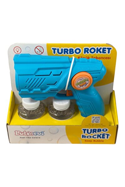 Pofika Turbo Rocket Bubbles Gun Otomatik Çoklu Köpük Baloncuk Tabancası Pilli...