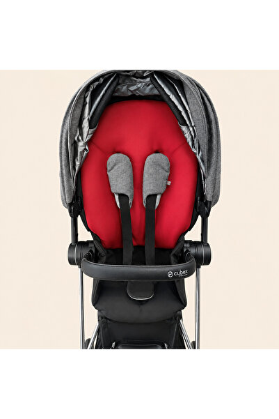 Perababy وسادة ظهر متوافقة مع عربة الأطفال باللون الأحمر - Mios، Priam، Balio...
