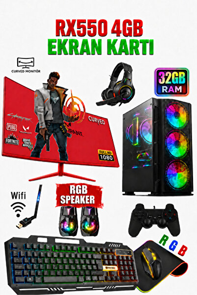 Dmc N93x (PUBG,GTA 5) İ5 4570,32GB RAM,500GB HDD,256GB SSD,4GB RX550 GDDR5,24...