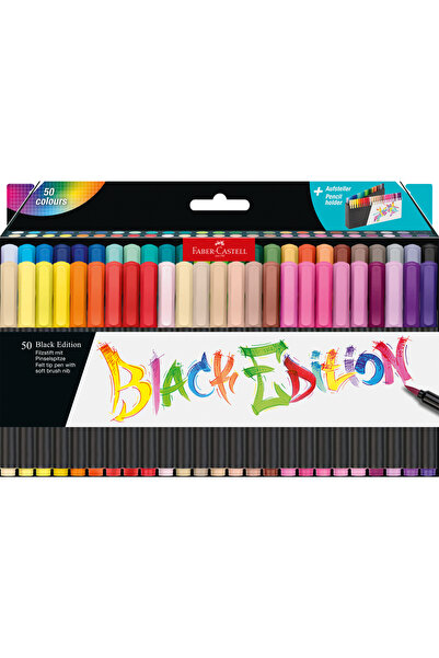 Faber Castell Brush Pens Black Edition Set 50 Colors Faber-Castell