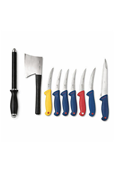 Depox Set profesional de cuțite de măcelar, 8 piese, DEPOX ® oțel inoxidabil,...