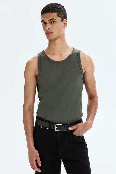 H&M Ribanalı Kolsuz Üst Slim Fit
