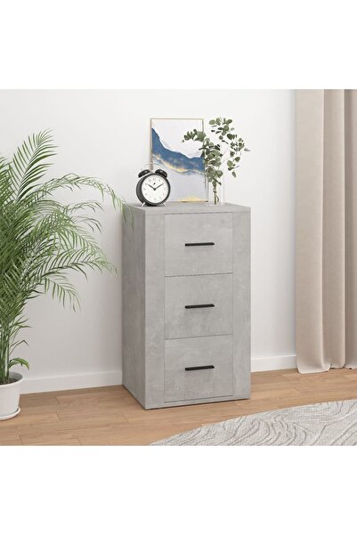 Concept Servantă, gri beton, 40x33x70 cm, lemn prelucrat