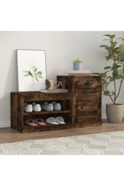 Concept Pantofar, stejar fumuriu, 100x42x60 cm, lemn prelucrat