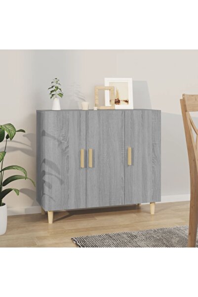 Concept Servantă, gri sonoma, 90x34x80 cm, lemn prelucrat
