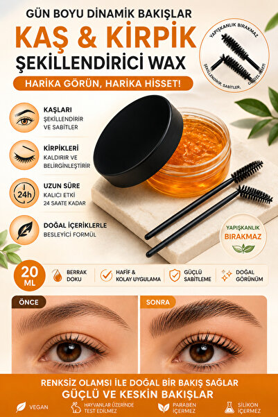 SETBEAUTY Eyebrow Wax - Fixing and Shaping, Containing Keratin and Vitamin E