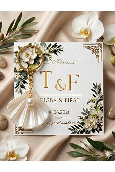 HEN GSM 10 adet istiridye anahtarlık nikah düğün kına anneler günü ramazan 8 ...