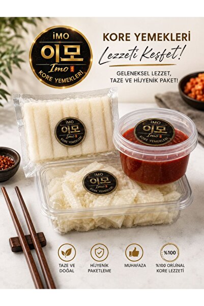 imo kore yemekleri Tteokbokki Kore Pirinç Keki Seti