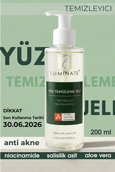 Luminate Yüz Temizleme Jeli Salisilik Asit Siyah Nokta Karşıtı Yağlı ve Karma...